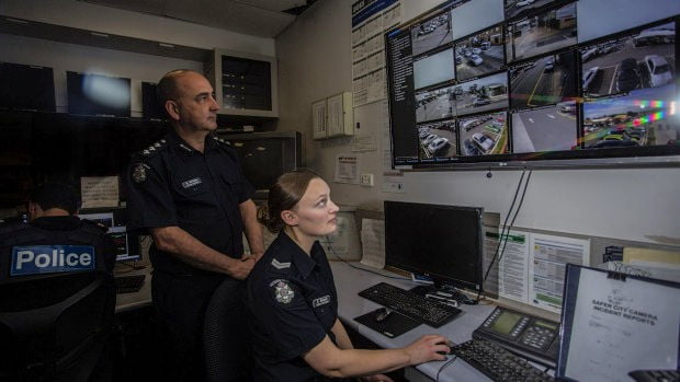 Shepparton Police monitoring CCTV by Meredith OShea 0