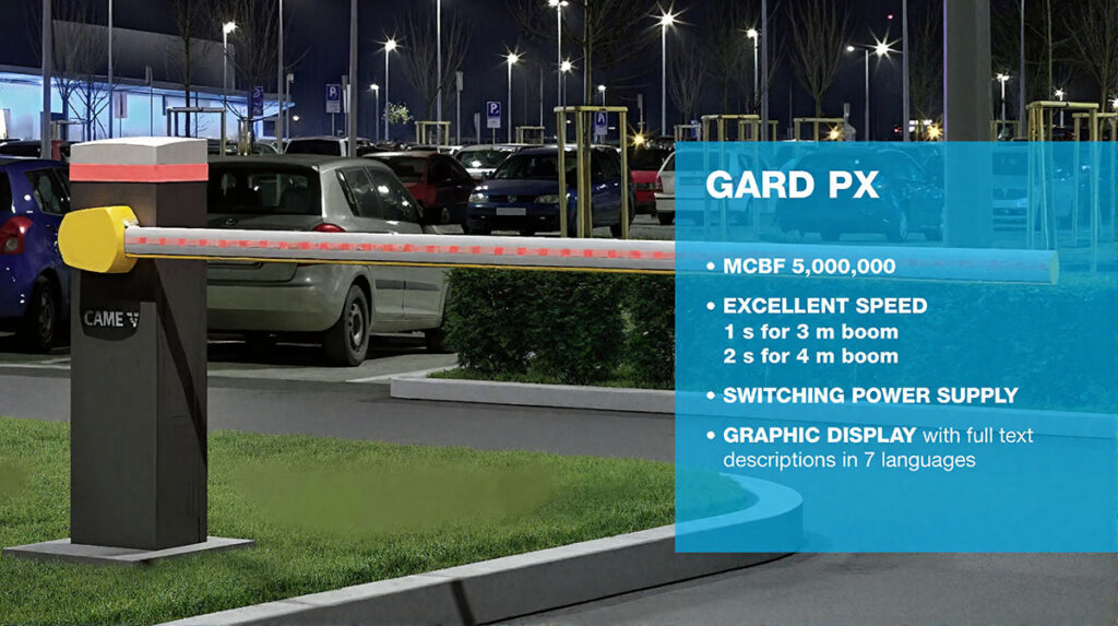 CAME Releases GARD PT And GARD PX Brushless Boom Barriers