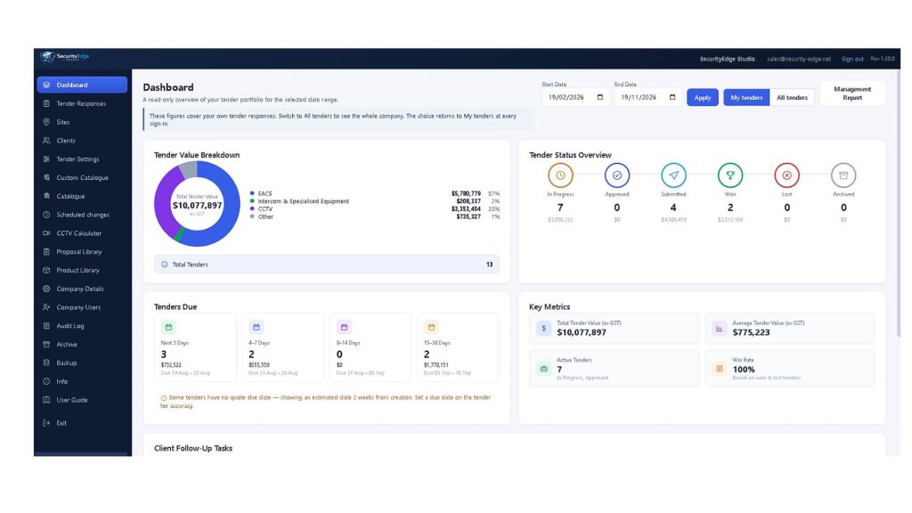 SecurityEdge Studio Streamlines Security Tendering